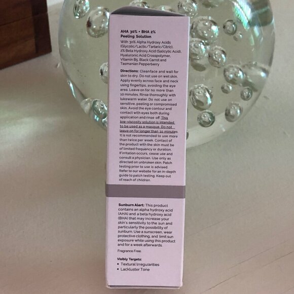 **SOLD**The Ordinary Direct Acids AHA 30% + BHA 2% Peeling Solution 30ml. 1 fl.o - Picture 2 of 2